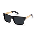 Unisex Caps LX Sunglasses // Black + Gold