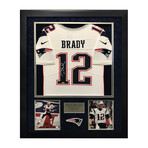 Tom Brady // Signed + Framed Elite Jersey // New England Patriots
