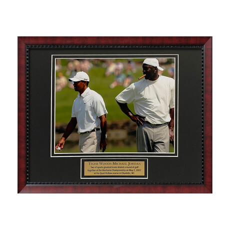 Tiger Woods & Michael Jordan // Framed + Unsigned Photograph Ver. 1