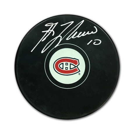 Guy Lafleur // Autographed Hockey Puck // Montreal Canadiens