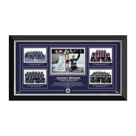 Johnny Bower Stanley Cup 1962, 63, 64 & 67 // Ltd Ed of 67 // Toronto Maple Leafs