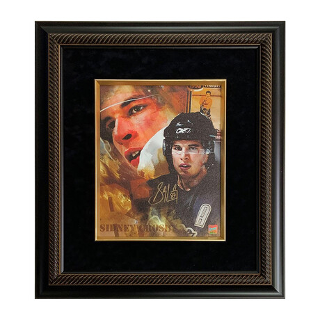 Sidney Crosby // Framed Autographed Pittsburgh Penguins Canvas Collage