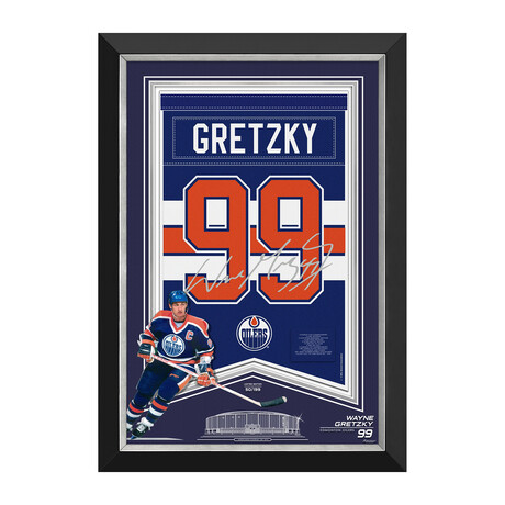 Wayne Gretzky // Framed Arena Banner Limited Edition of 199 // Facsimile Signature