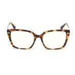 Women's Blue Light Block Optical Square Frame // Dark Havana