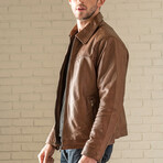 Karl Leather Jacket // Cognac (XS)