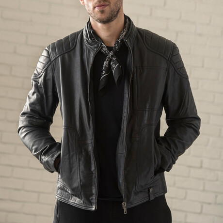 Biker 2.0 Leather Jacket // Black (XS)