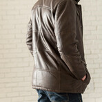 Shearling Collar Jacket // Brown (XS)