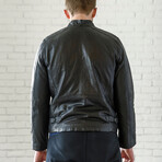 Biker Leather Jacket // Black (XS)