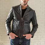 Racer Leather Jacket // Black (XS)