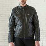 Biker Leather Jacket // Black (XS)