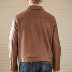 Karl Leather Jacket // Cognac (XS)