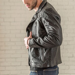 Moto Leather Jacket // Black (XS)