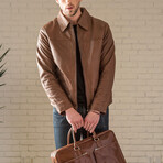 Karl Leather Jacket // Cognac (XS)