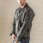 Moto Leather Jacket // Black (XS)