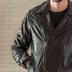 Moto Leather Jacket // Black (XS)