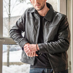 Karl Leather Jacket // Black (XS)