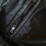 Racer Leather Jacket // Black (XS)
