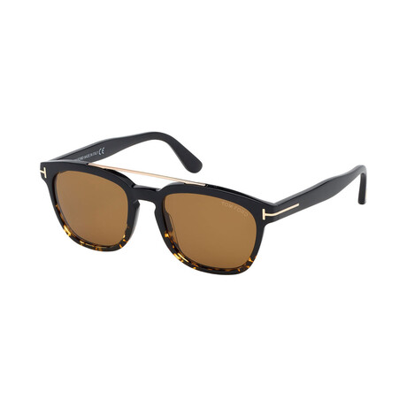 Men's Holt Sunglasses // Black Havana + Brown