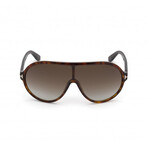 Men's Brenton Sunglasses // Dark Havana + Brown Gradient