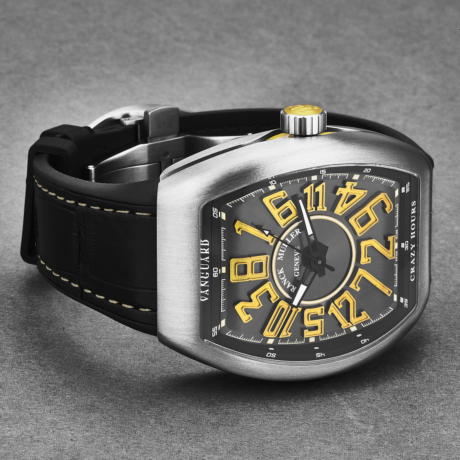 Franck Muller Vanguard Crazy Hours Automatic // 45CHTTBRYEBLSIL - Swiss timepieces - Touch of Modern