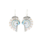 Women's White Shell Earrings