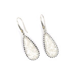 Women's Pear Shape Mop Galaxy Stone Earrings