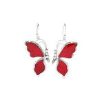 Women's Butterfly Coral Earrings
