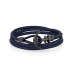 Triple Wrap Anchor Bracelet // Navy