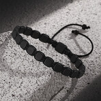Hematite Stone Bracelet // Matte Black