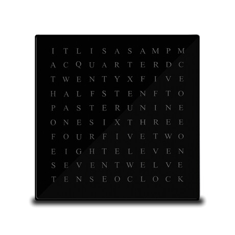 Alphabet Clock // Black