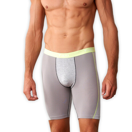 Smart Mesh Long Boxer Brief // Gray (S)