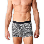 Silkcut Classic Boxer Brief // Black + White Print (L)