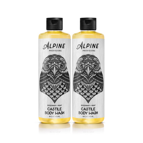 Castile Body Wash Duo // Rosemary + Mint // Set of 2
