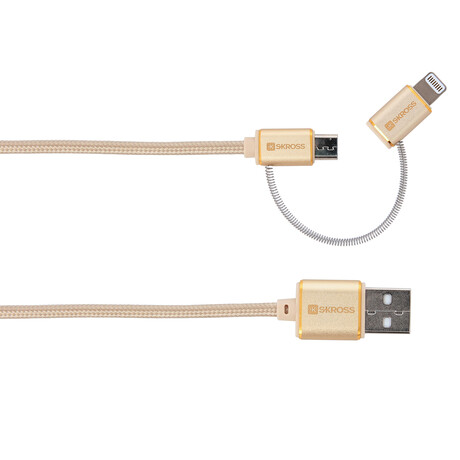 2-in-1 Premium Charge and Sync Cable (Rose Gold)