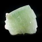 Green Cubic Apophyllite Crystal with Stilbite