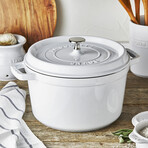 Round Tall Cocotte // 5 qt. (White)