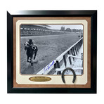Ron Turcotte // "Secretariat" Close Up Belmont Photo // Signed + Framed