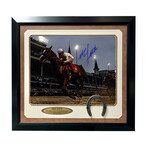 Mike Smith Signed "Justify" Kentucky Derby 16x20 Photo Framed