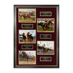Secretariat, Seattle Slew, Affirmed, American Pharoah & Justify // Ron Turcotte, Jean Cruguet, Steve Cauthen, Victor Espinoza & Mike Smith // Framed + Signed Photographs