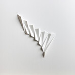 Crisp Abstract Wall Sculpture // Pleat 1 (15.75"W x 15.75"H x 2"D)