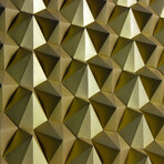 Crisp Abstract Wall Sculpture // Interlock Hexa I Gold