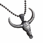 Bull Horn Necklace // White (XL)