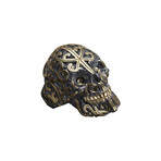 Exclusive Skull Ring // Black + Gold (11.5)