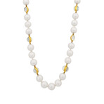 Assael 18k Yellow Gold Diamond + Moonstone Necklace // Store Display