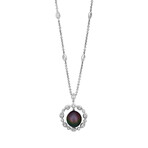 Assael 18k White Gold Diamond +Tahitian Pearl Necklace // Store Display