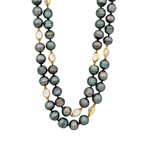 Assael 18k Yellow Gold + Tahitian Pearl Necklace // Store Display