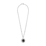Assael 18k White Gold Diamond +Tahitian Pearl Necklace // Store Display