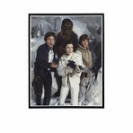 Han Solo, Chewbacca, Princess Leia, Luke Skywalker // Star Wars Matted 11x14 Photo (Unframed)