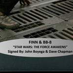 John Boyega, Dave Chapman // Dual Autographed "Finn/BB-8" Photo // 11x14 // Framed