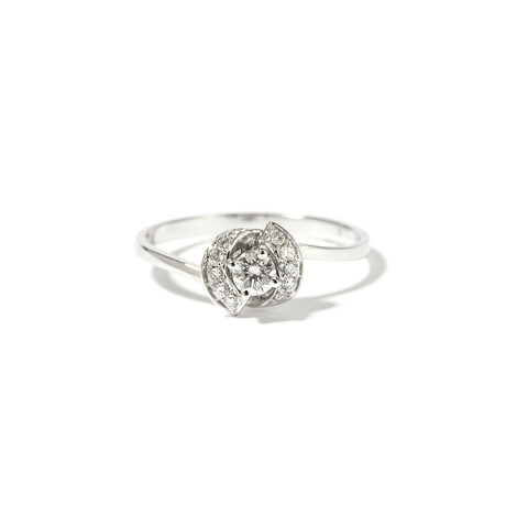 18k White Gold Diamond Ring // Ring Size: 6.75
